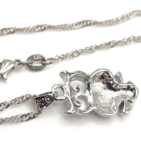 925 Silver Owl Necklace & Earring Set W/ CZ Diamonds Anniversary Birthday Gift - Picture 2 of 8